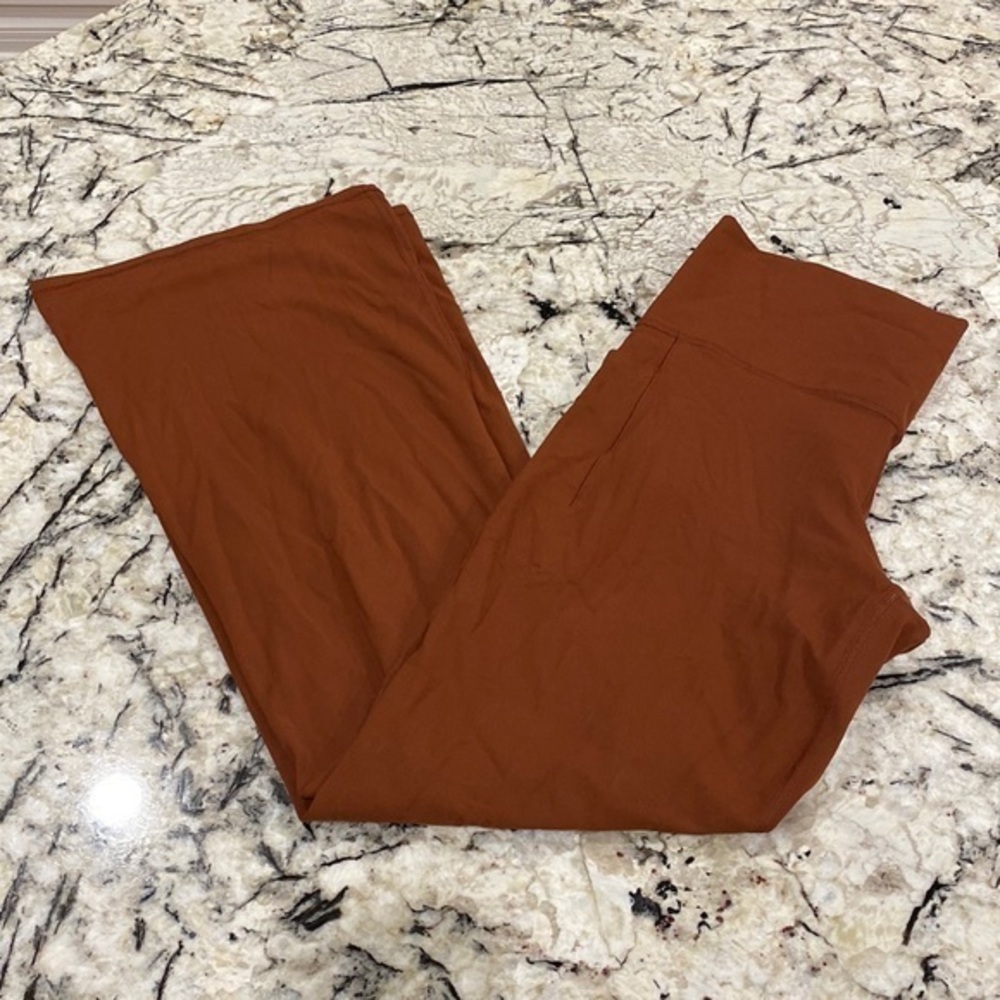 Women's Boot Cut Leggings- Brown